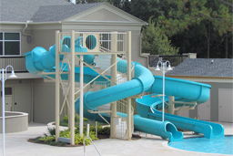 Double Fiberglass Flume Water Slide Model 2040