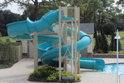 Double Fiberglass Flume Water Slide Model 2040 Double Fiberglass Flume Water Slide Model 2040