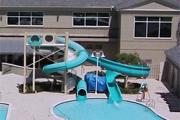Double Fiberglass Flume Water Slide Model 2040 Double Fiberglass Flume Water Slide Model 2040