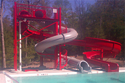 Double Fiberglass Flume Water Slide Model 2040 Double Fiberglass Flume Water Slide Model 2040