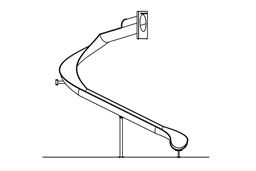 Stainless Steel Dry Slide Model SS-A1001 plan view Stainless Steel Dry Slide Model SS-A1001 plan view