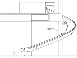 Custom Indoor Dry Slide Model SS-A1004 plan view Custom Indoor Dry Slide Model SS-A1004 plan view