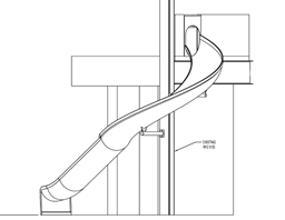 Custom Indoor Dry Slide Model SS-A1004 plan view Custom Indoor Dry Slide Model SS-A1004 plan view