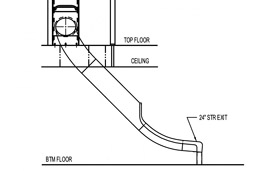 Stainless Steel Dry Slide Model SS-A1005 - plan view Stainless Steel Dry Slide Model SS-A1005 - plan view