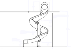Stainless Steel Dry Slide Model SS-A1007 plan view Stainless Steel Dry Slide Model SS-A1007 plan view