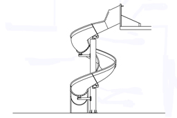 Stainless Steel Dry Slide Model SS-A1007 plan view Stainless Steel Dry Slide Model SS-A1007 plan view