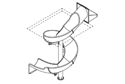 Stainless Steel Dry Slide Model SS-A1007 plan view Stainless Steel Dry Slide Model SS-A1007 plan view
