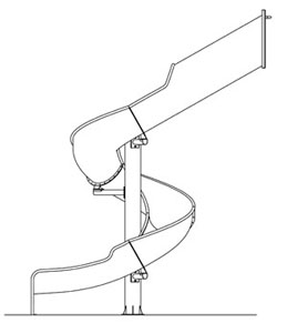Stainless Steel Dry Slide Model SS-A1009 plan view Stainless Steel Dry Slide Model SS-A1009 plan view
