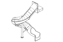 Stainless Steel Slide with Clear Top Model SS-A1011 plan view Stainless Steel Slide with Clear Top Model SS-A1011 plan view
