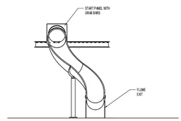 Stainless Steel Dry Slide Model SS-A1012 plan view Stainless Steel Dry Slide Model SS-A1012 plan view