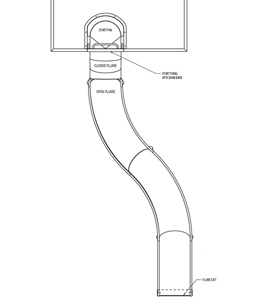 Stainless Steel Dry Slide Model SS-A1012 plan view Stainless Steel Dry Slide Model SS-A1012 plan view