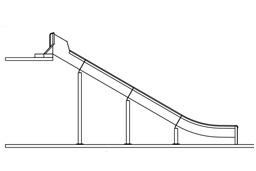 Stainless Steel Dry Slide Model SS-A1013 plan view Stainless Steel Dry Slide Model SS-A1013 plan view