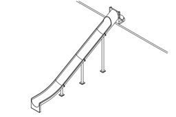 Stainless Steel Dry Slide Model SS-A1013 plan view Stainless Steel Dry Slide Model SS-A1013 plan view