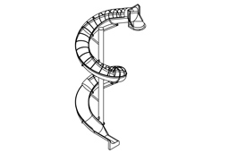 Stainless Steel Slide with Clear Top Model SS-A1014 plan view Stainless Steel Slide with Clear Top Model SS-A1014 plan view