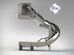 Stainless Steel Slide with Clear Skylights Model SS-A1017 Stainless Steel Slide with Clear Skylights Model SS-A1017