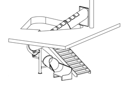 Stainless Steel Slide with Clear Skylights Model SS-A1017 plan view Stainless Steel Slide with Clear Skylights Model SS-A1017 plan view