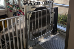 Closed Flume Stainless Steel Slide with Clear Skylights Model SS-A1018 Closed Flume Stainless Steel Slide with Clear Skylights Model SS-A1018