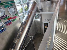Closed Flume Stainless Steel Slide with Clear Skylights Model SS-A1018 Closed Flume Stainless Steel Slide with Clear Skylights Model SS-A1018