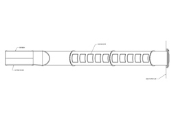 Closed Flume Stainless Steel Slide with Clear Skylights Model SS-A1018 plan view Closed Flume Stainless Steel Slide with Clear Skylights Model SS-A1018 plan view