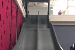 Double Divided Open Flume Stainless Steel Wave Slide Model SS-A10208 Double Divided Open Flume Stainless Steel Wave Slide Model SS-A1020