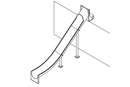 Stainless Steel Dry Slide Model SS-A1021 plan view Stainless Steel Dry Slide Model SS-A1021 plan view