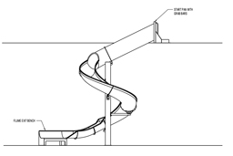 Stainless Steel Indoor Slide Model SS-A1023 plan view Stainless Steel Indoor Slide Model SS-A1023 plan view