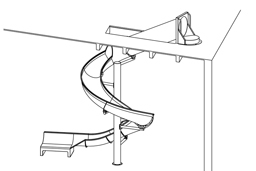 Stainless Steel Indoor Slide Model SS-A1023 plan view Stainless Steel Indoor Slide Model SS-A1023 plan view