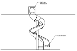 Stainless Steel Indoor Slide Model SS-A1026 plan view Stainless Steel Indoor Slide Model SS-A1026 plan view