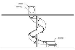 Stainless Steel Indoor Slide Model SS-A1039 plan view Stainless Steel Indoor Slide Model SS-A1039 plan view