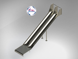Double Stainless Steel Playground Slide Model SS-P2010 - surface mount Double Stainless Steel Playground Slide Model SS-P2010 - surface mount