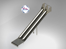 Double Stainless Steel Playground Slide Model SS-P2011 - surface mount Double Stainless Steel Playground Slide Model SS-P2011 - surface mount