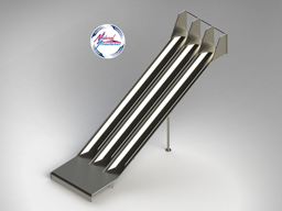 Triple Stainless Steel Playground Slide Model SSS-P3011 - surface mount Triple Stainless Steel Playground Slide Model SSS-P3011 - surface mount