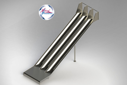 Triple Stainless Steel Playground Slide Model SS-P3012 - surface mount Triple Stainless Steel Playground Slide Model SS-P3012 - surface mount