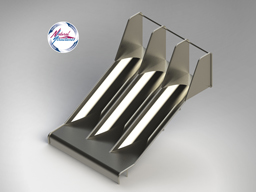 Triple Stainless Steel Playground Slide Model SS-P304 - surface mount Triple Stainless Steel Playground Slide Model SS-P304 - surface mount
