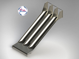 Triple Stainless Steel Playground Slide Model SS-P308 - surface mount Triple Stainless Steel Playground Slide Model SS-P308 - surface mount